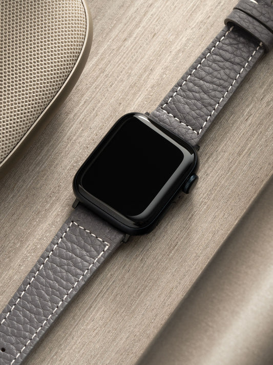 Apple Watch Armband – Graues Kalbsleder – Elefant