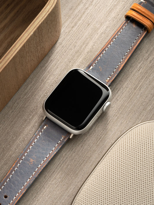 Apple Watch Band – Blaues Leder – Retro Denim