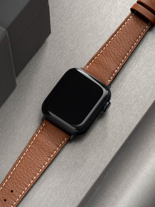 Apple Watch Armband – braunes Kalbsleder – Pekannuss