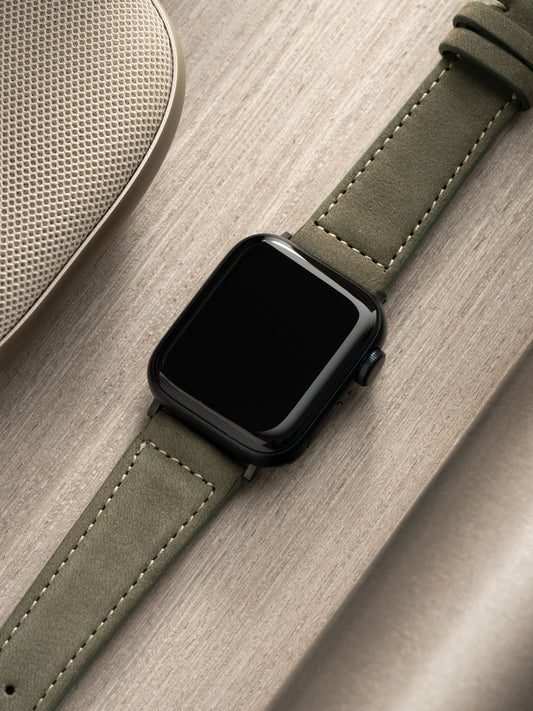 Apple Watch Armband – Graues Nubukleder – Grove