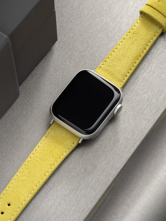 Apple Watch Band – Gelbes Wildleder – Zitrus