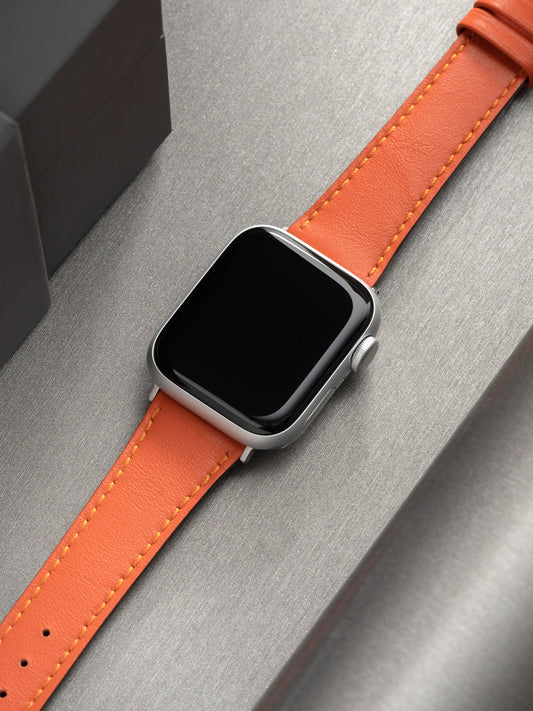 Apple Watch Armband – Orangefarbenes Kalbsleder – Stadt