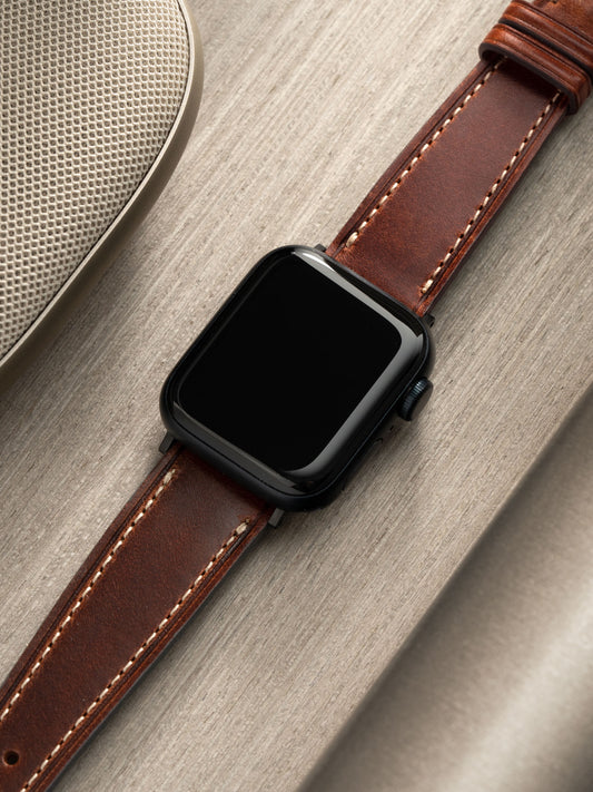 Apple Watch Band - Brown Leather - Le Métropolitain