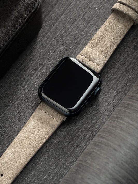 Apple Watch Band – Graues Wildleder – Beton
