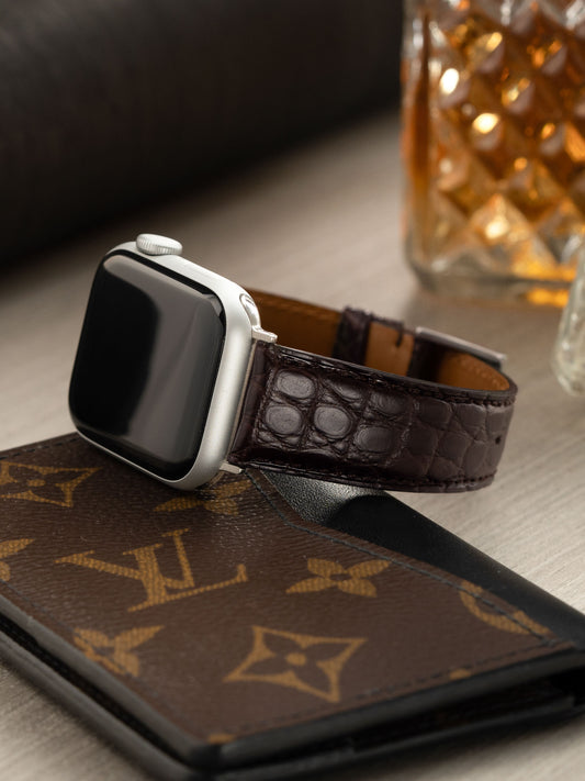 Apple Watch Armband – braunes Alligatorleder – Mokka