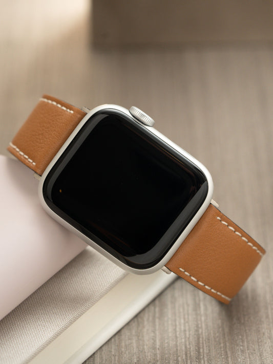 Design Apple Watch Band - Brown Calf Leather - Tawny