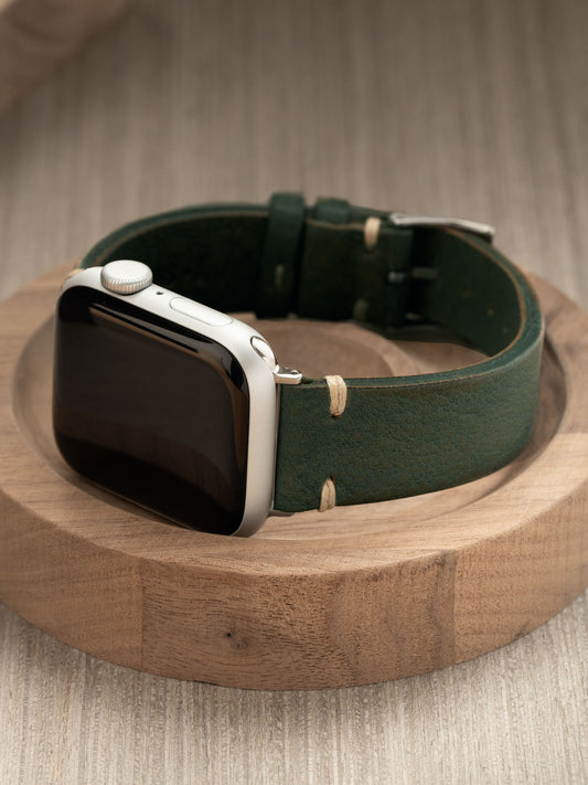 Apple Watch Band – Grünes Leder – Vintage Jade 