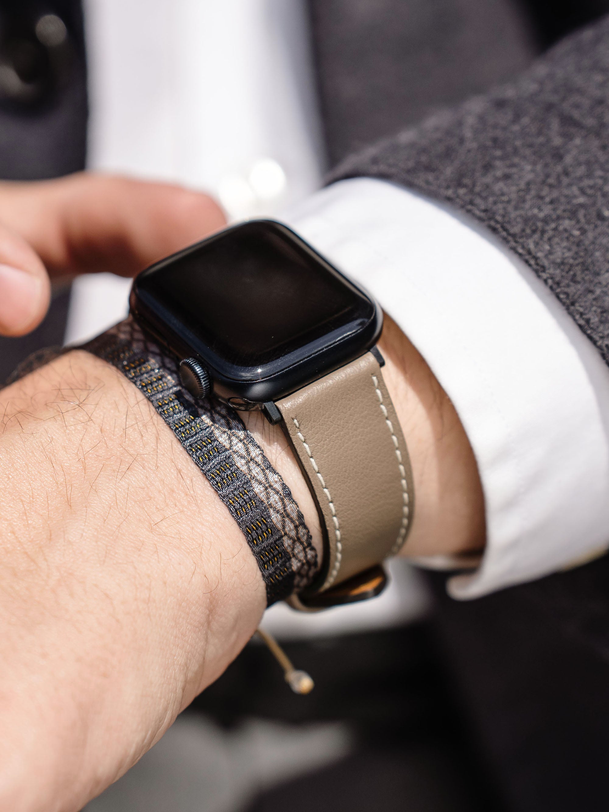 Apple watch sale taupe band