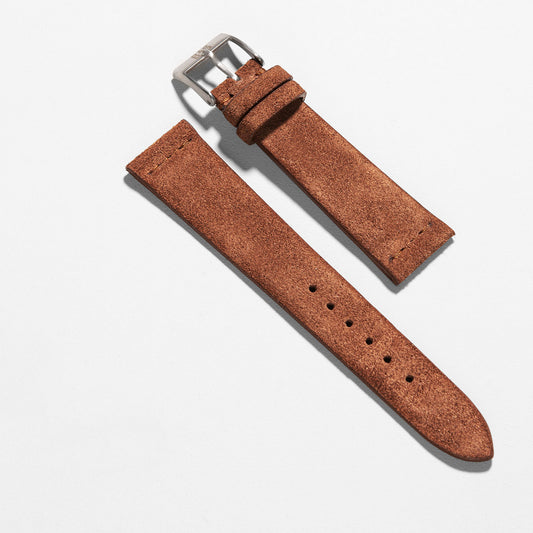 Women Apple Watch Band - Brown Suede Leather - Cognac