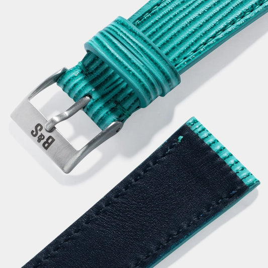 Light Blue Epi Leather Apple Watch Strap Band 38mm 40mm 41mm 42mm 44mm 45mm  49mm