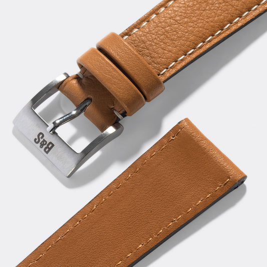 Men Apple Watch Band - Brown Calf Leather - Tawny
