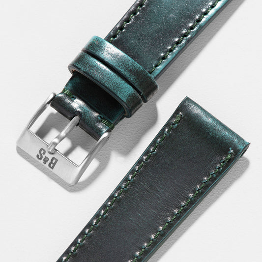 Best Apple Watch Band - Green Leather - Degrade Copper