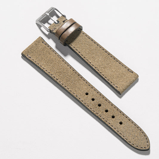 Men Apple Watch Band - Grey Leather - Dark Rugged
