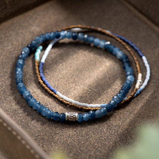 Oskar Gydell Blue Jade Bracelet With Inka Bead