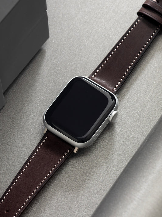 Apple Watch Band - Dark Brown Leather - Barenia