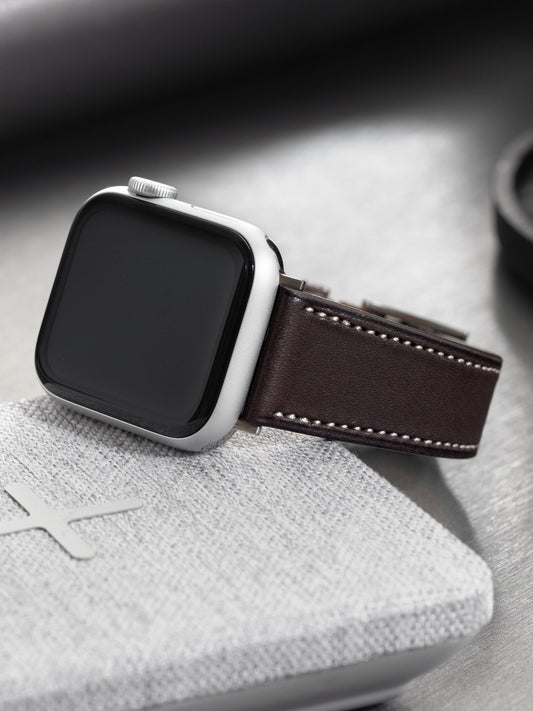 Apple Watch Band - Dark Brown Leather - Barenia