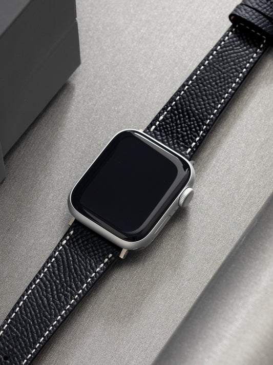 Apple Watch Band – Schwarzes Leder – Epsom
