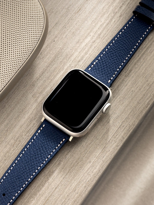 Apple Watch Band – Dunkelblaues Leder – Epsom
