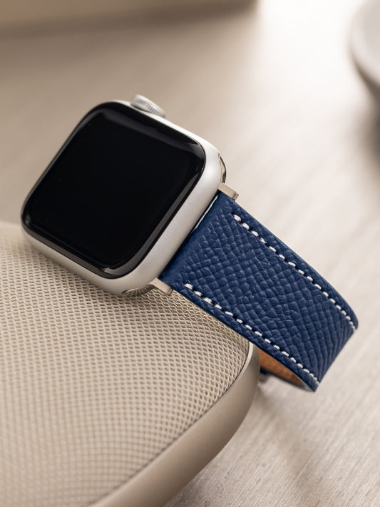Apple Watch Band – Dunkelblaues Leder – Epsom