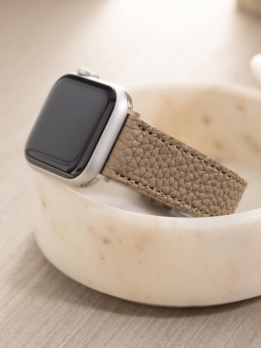 Apple Watch Band - Taupe Grey Leather - Tonal Togo