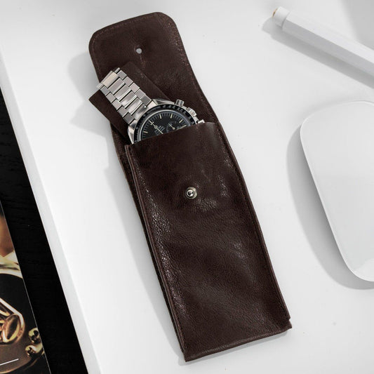 Apple Watch-Tasche – Kalbsleder – Dunkelbraun